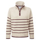 Schoffel Ladies Sandsend 1/4 Zip Jumper - Oatmeal/Port