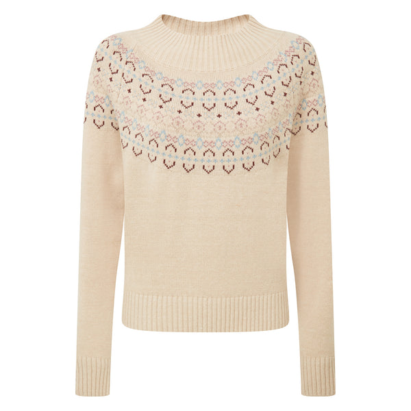 Schoffel Ladies Tresness Fairisle Jumper - Port/Lake Blue