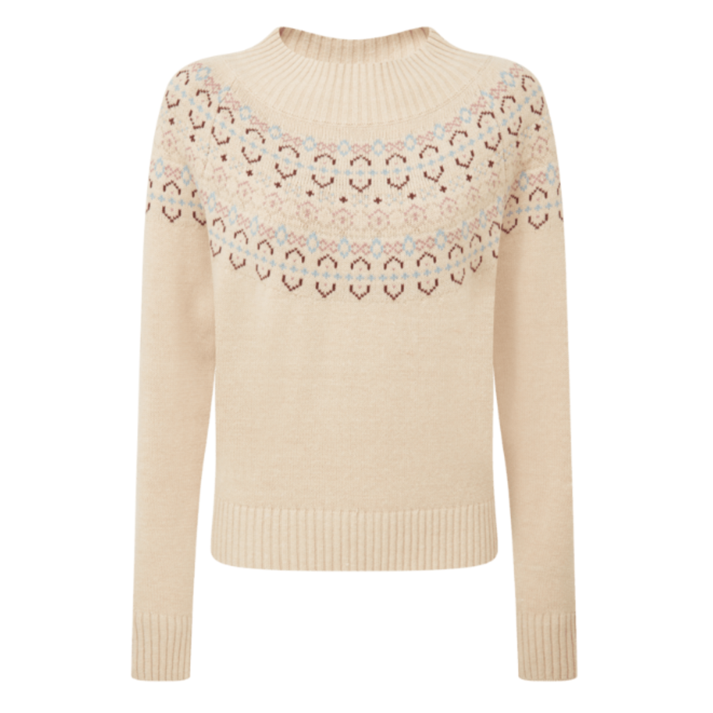 Schoffel Ladies Tresness Fairisle Jumper - Port/Lake Blue