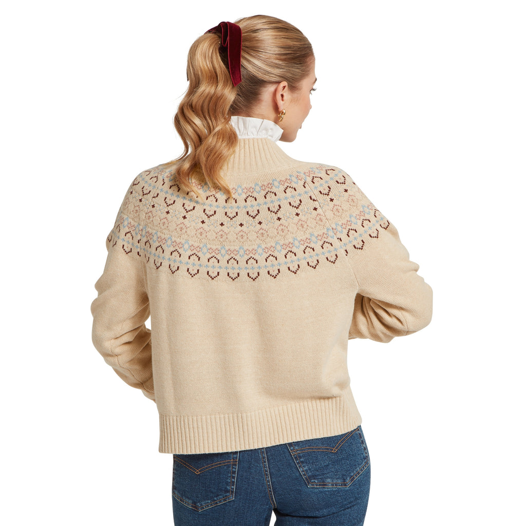 Schoffel Ladies Tresness Fairisle Jumper - Port/Lake Blue