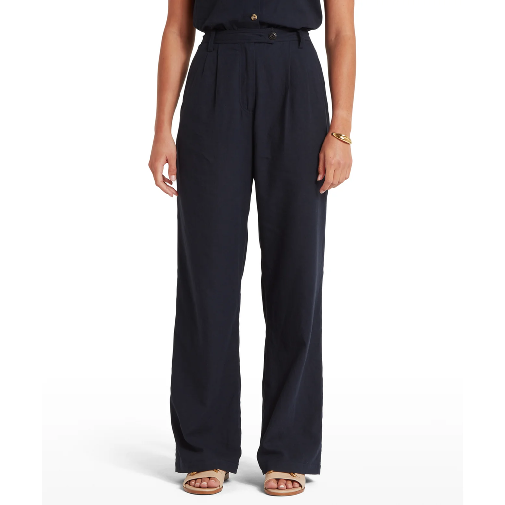 Schoffel Ladies Dahlia Linen Trousers - Navy