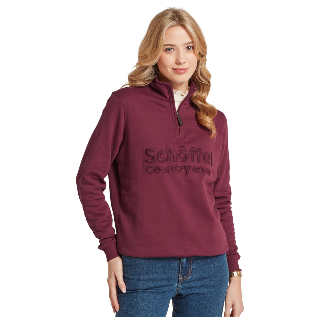 Schoffel Ladies St Issey Sweatshirt -  Burgundy