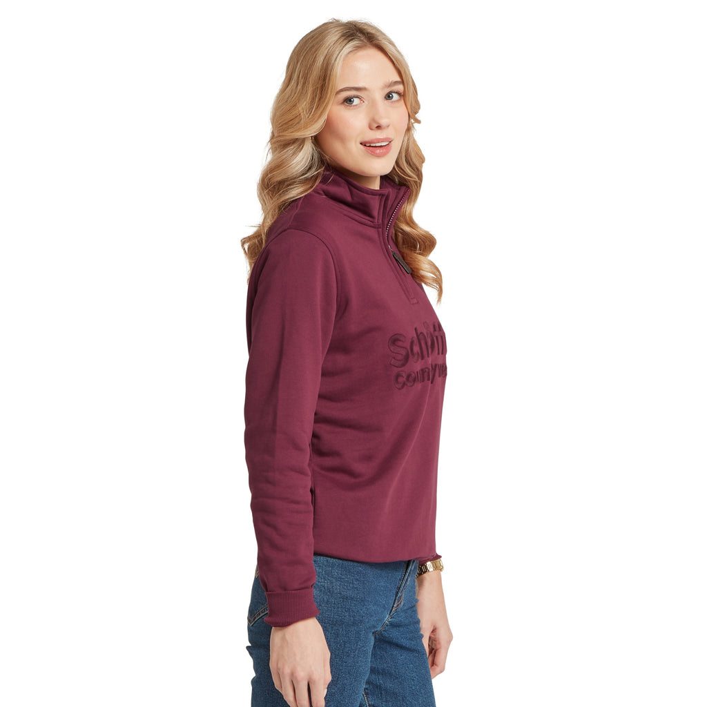 Schoffel Ladies St Issey Sweatshirt -  Burgundy