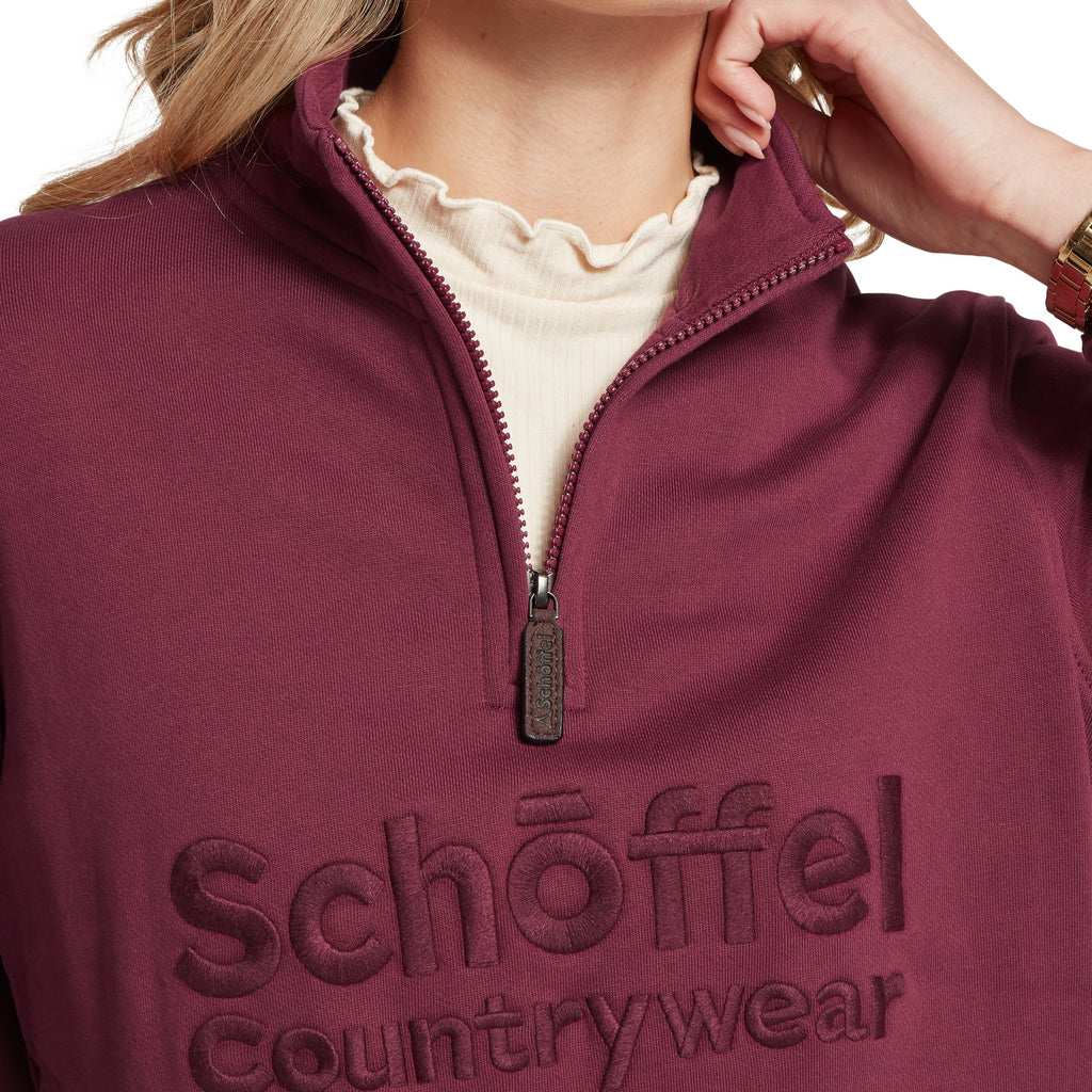 Schoffel Ladies St Issey Sweatshirt -  Burgundy