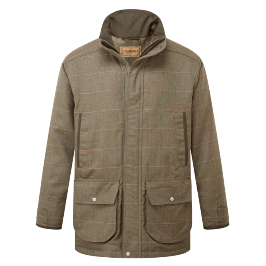 Schoffel Mens Ptarmigan Tweed Classic Coat - Lochlane Tweed