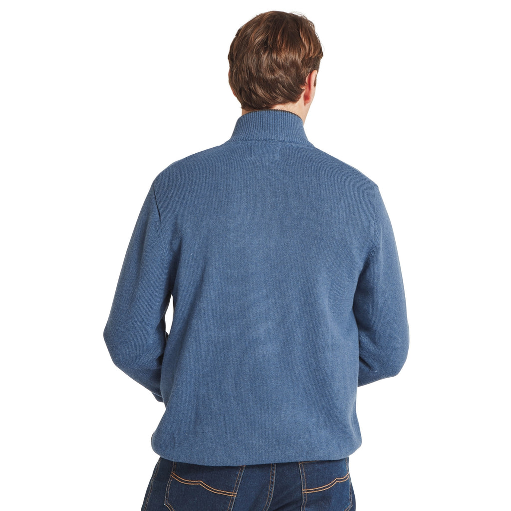 Schoffel Mens Castlebay 1/4 Zip Jumper - Force Blue