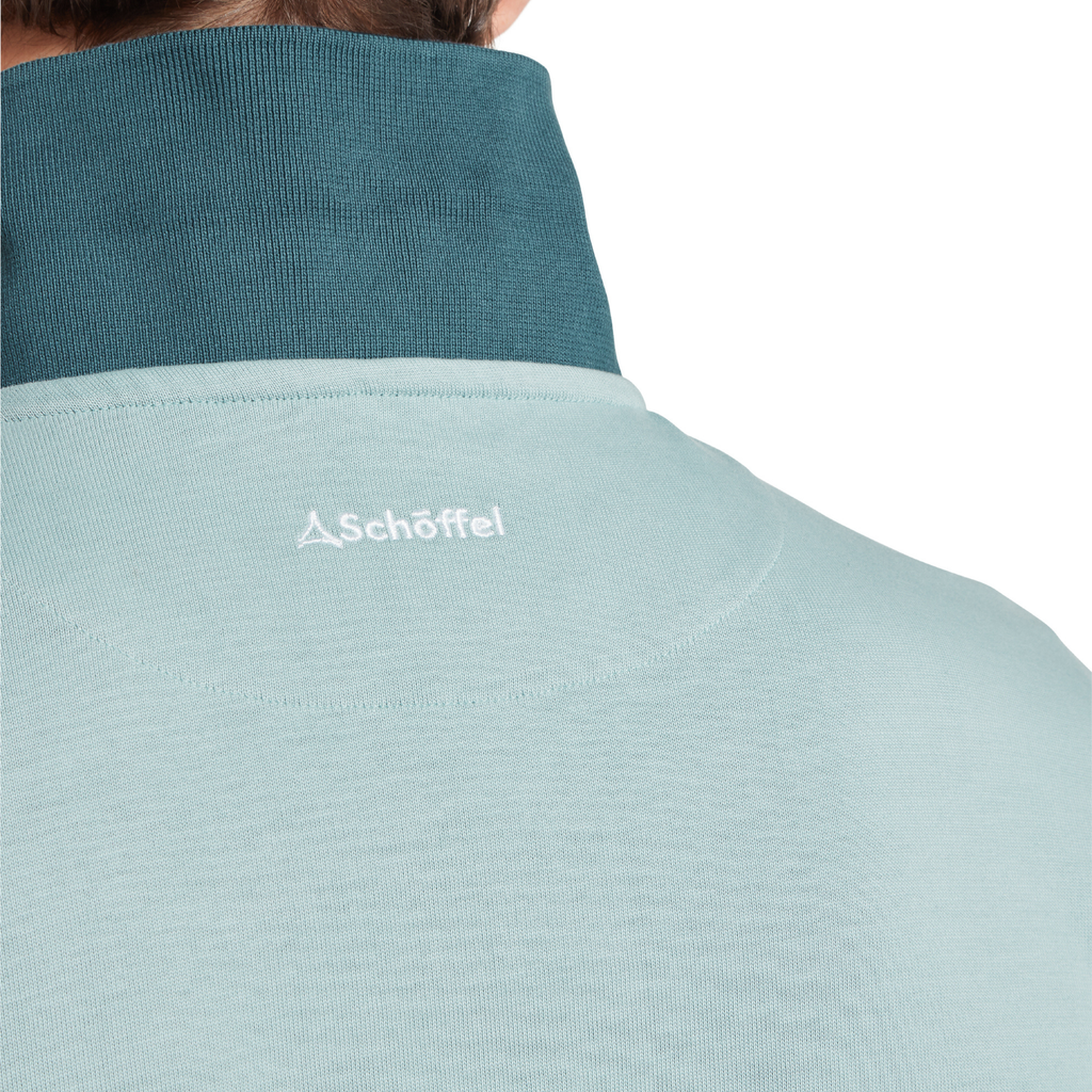 Schoffel Mens Exmouth Heritage Quarter Zip - Powder Blue