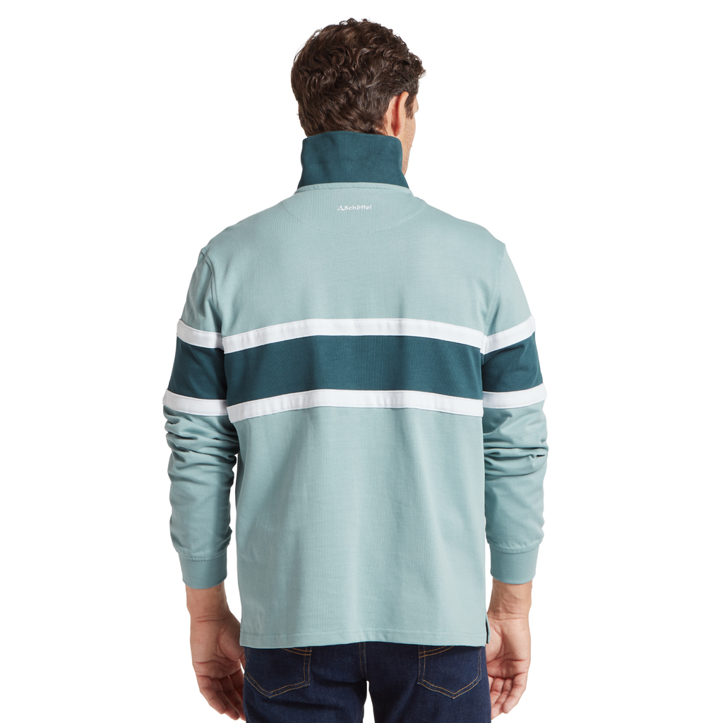 Schoffel Mens Exmouth Heritage Quarter Zip - Powder Blue