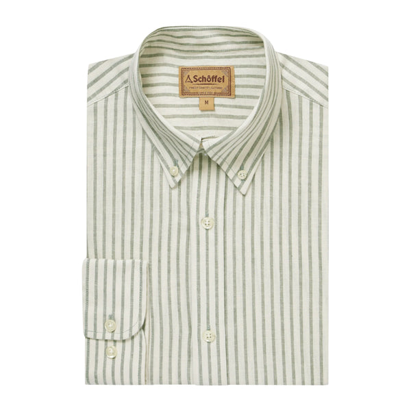Schoffel Mens Walsingham Shirt - Agave Green Stripe