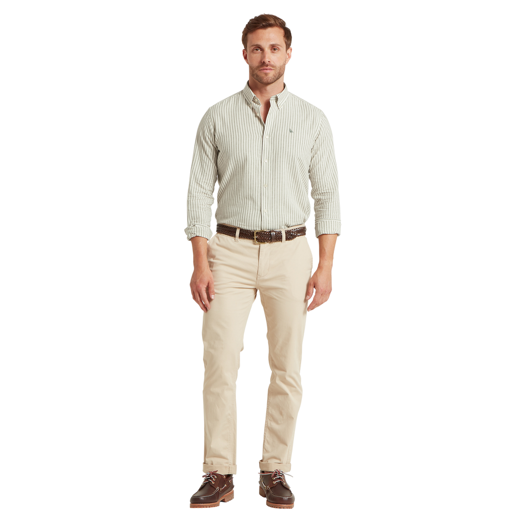 Schoffel Mens Walsingham Shirt - Agave Green Stripe