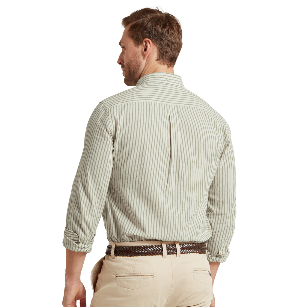 Schoffel Mens Walsingham Shirt - Agave Green Stripe
