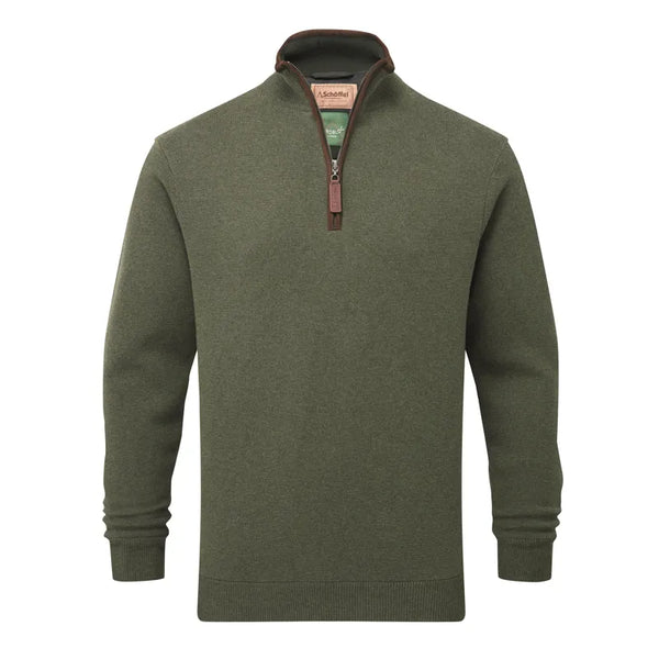 Schoffel Mens Angus Aerobloc Quarter Zip - Woodland