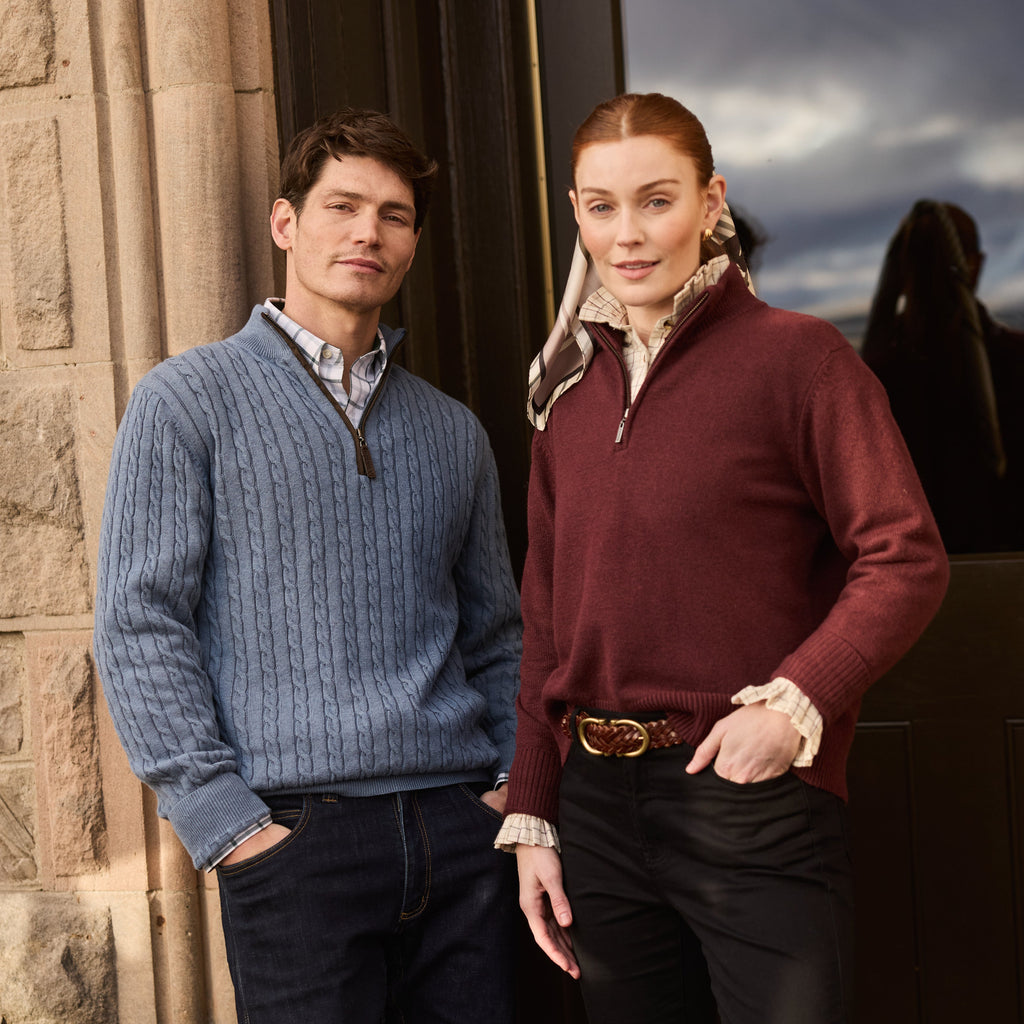 Schoffel Ladies Thoralby 1/4 Zip Jumper - Port