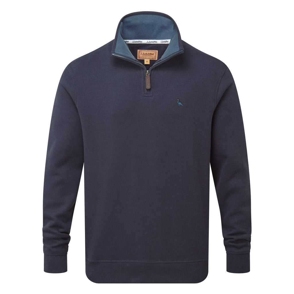 Schoffel Mens Kingsand 1/4 Zip Jumper - Dark Navy