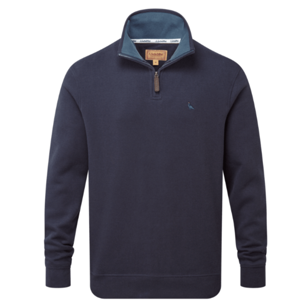 Schoffel Mens Kingsand 1/4 Zip Jumper - Dark Navy