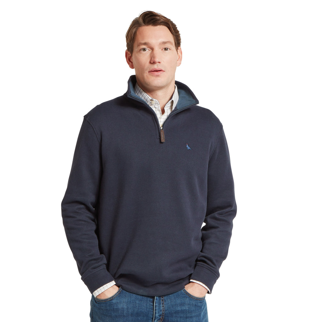 Schoffel Mens Kingsand 1/4 Zip Jumper - Dark Navy