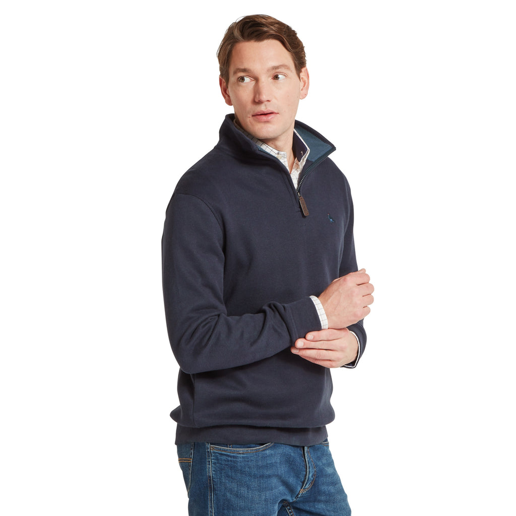 Schoffel Mens Kingsand 1/4 Zip Jumper - Dark Navy