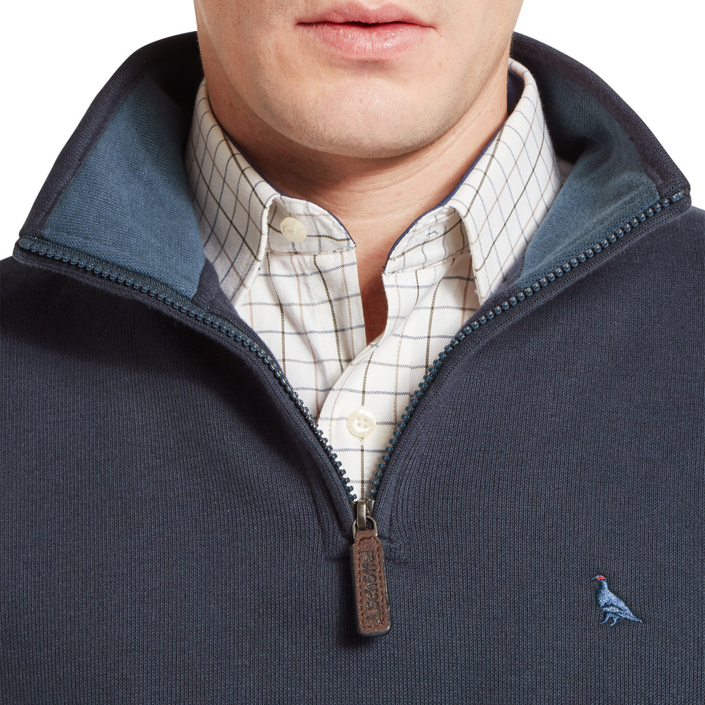 Schoffel Mens Kingsand 1/4 Zip Jumper - Dark Navy