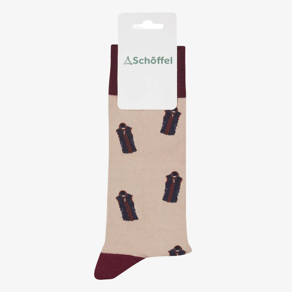 Schoffel Mens Single Cotton Sock - Stone Oakham