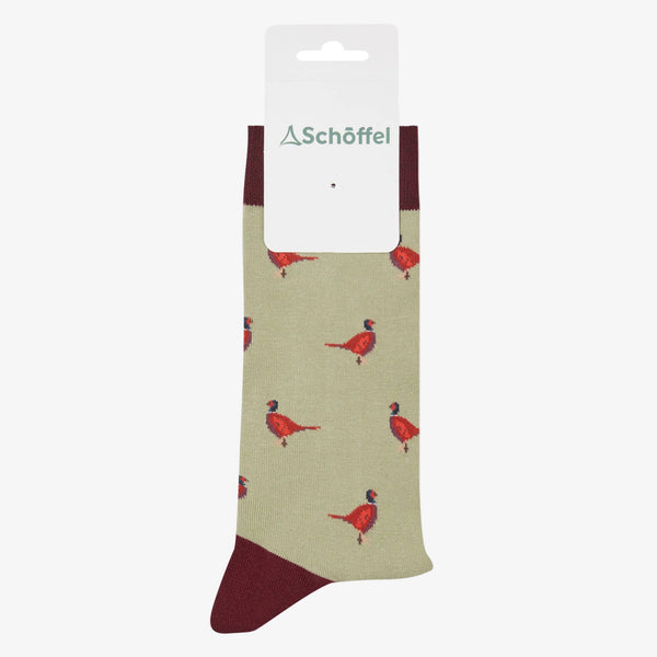 Schoffel Mens Single Cotton Sock - Woodland Pheasant