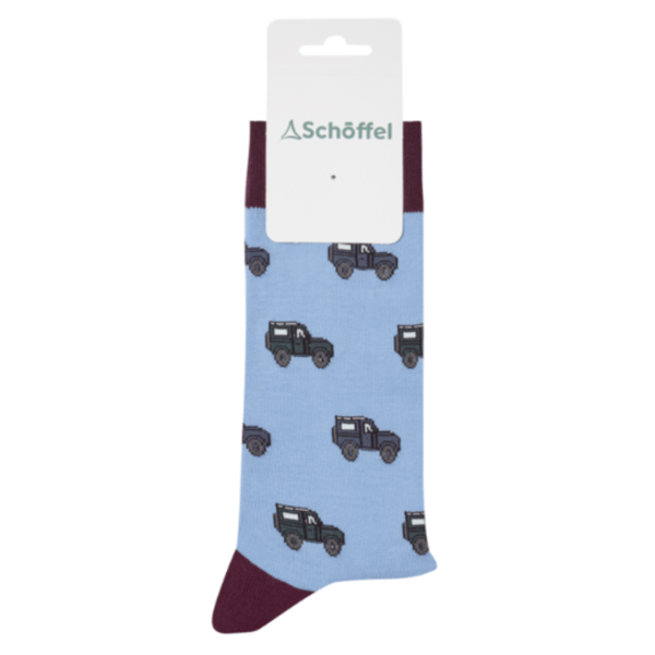 Schoffel Mens Single Cotton Sock - Blue Off Roader