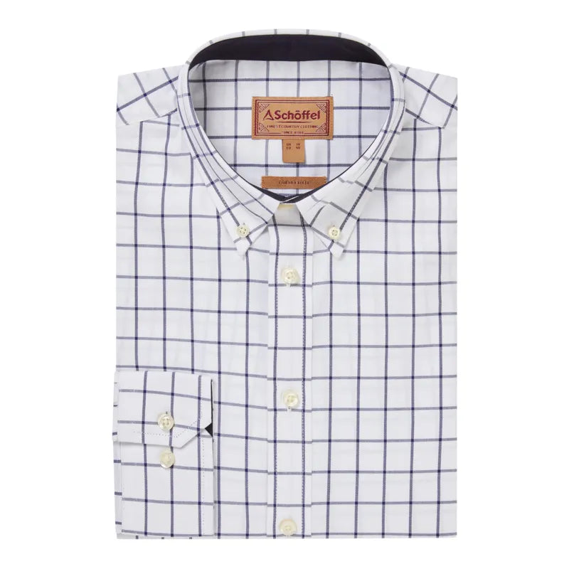 Schoffel Mens Halesworth Tailored Shirt - Blue Check