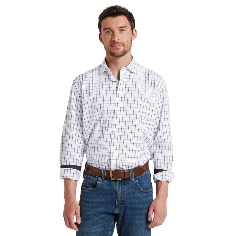 Schoffel Mens Halesworth Tailored Shirt - Blue Check
