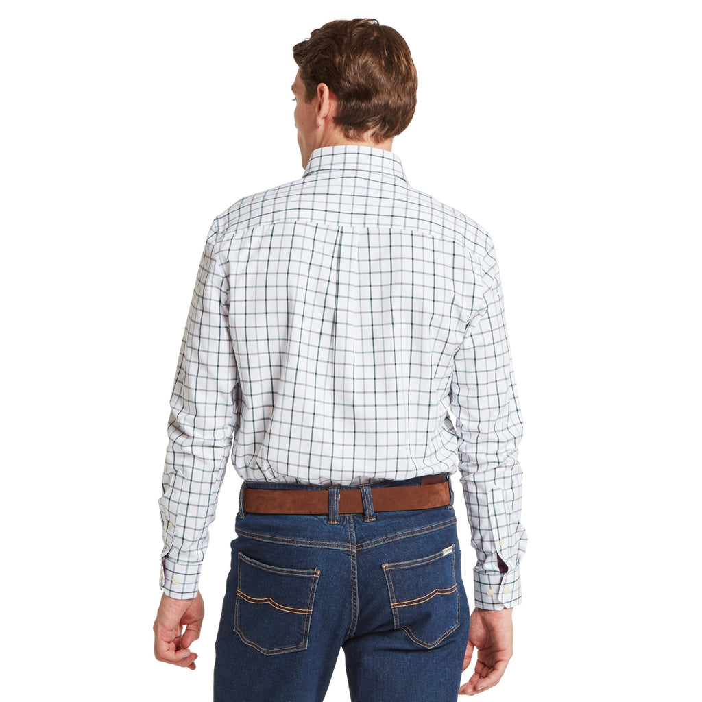 Schoffel Mens Baconsthorpe Tailored Shirt - Deep Purple Check
