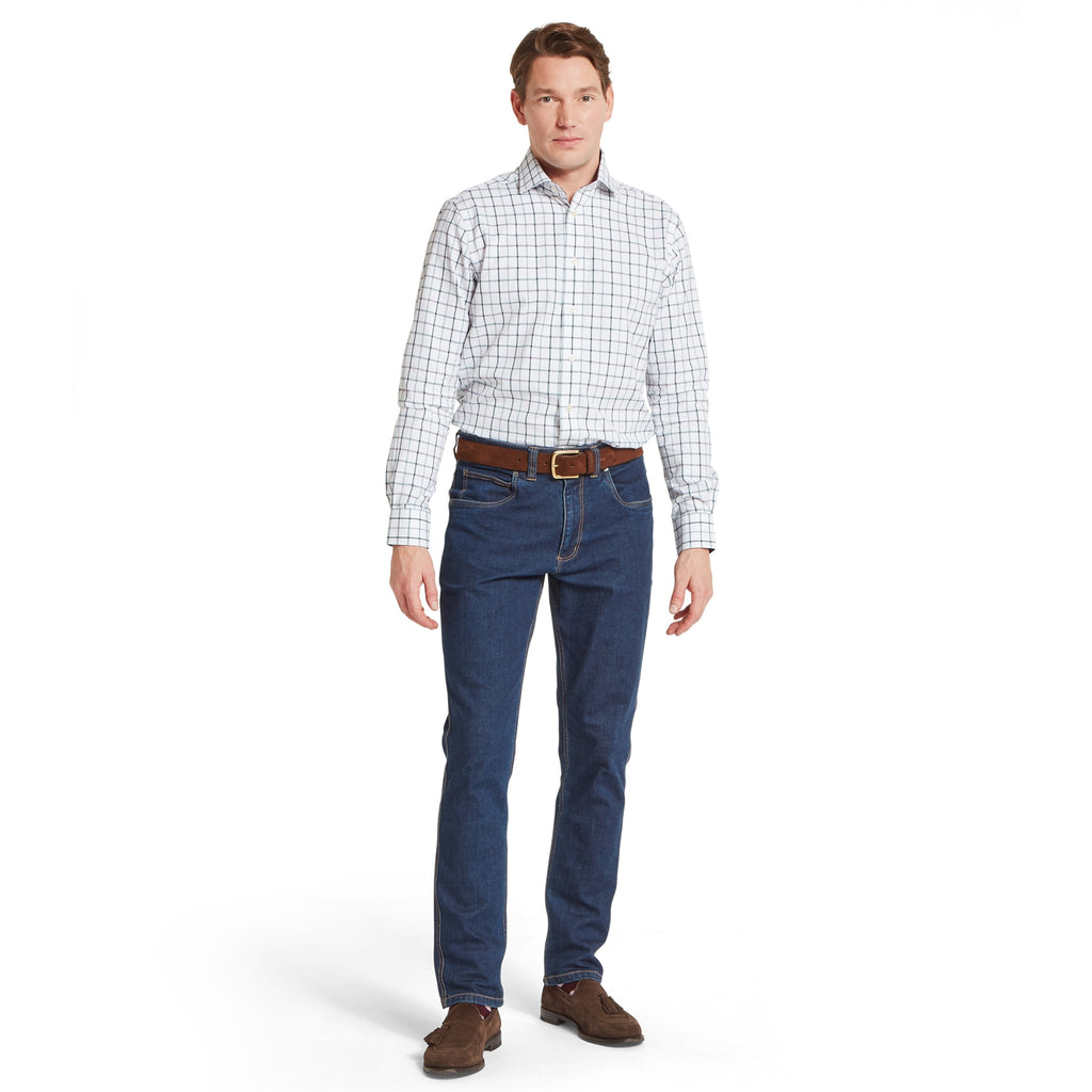 Schoffel Mens Baconsthorpe Tailored Shirt - Deep Purple Check