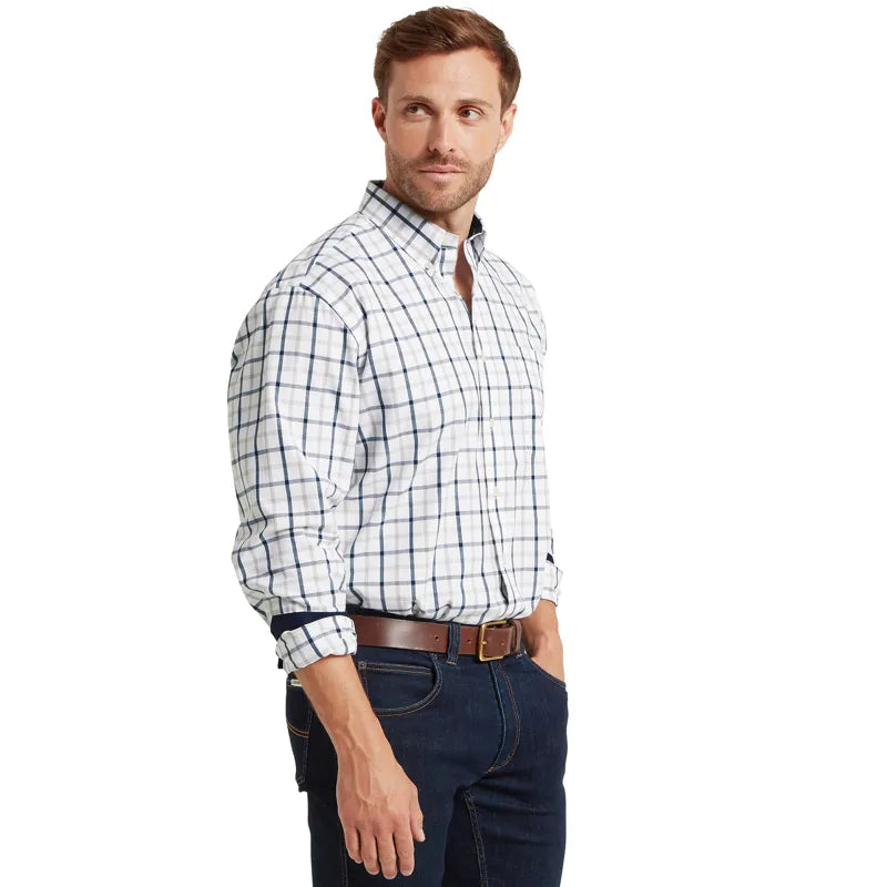 Schoffel Mens Brancaster Classic Shirt - Oxford Navy Check