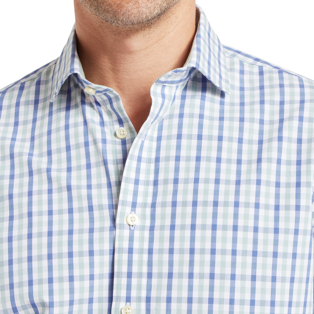Schoffel Mens Hebden Shirt - Mist Blue/Vintage Indigo Check
