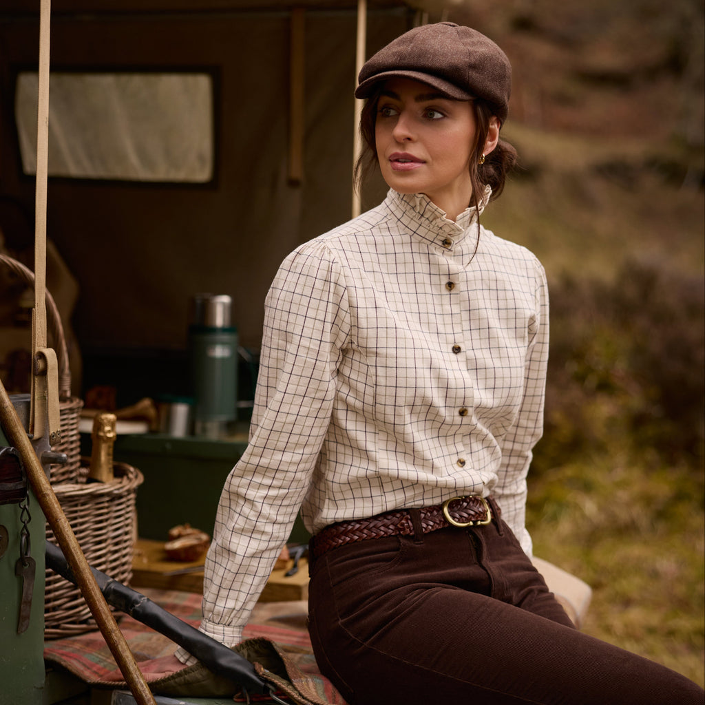 Schoffel Ladies Sheringham Shirt - Beetroot Check