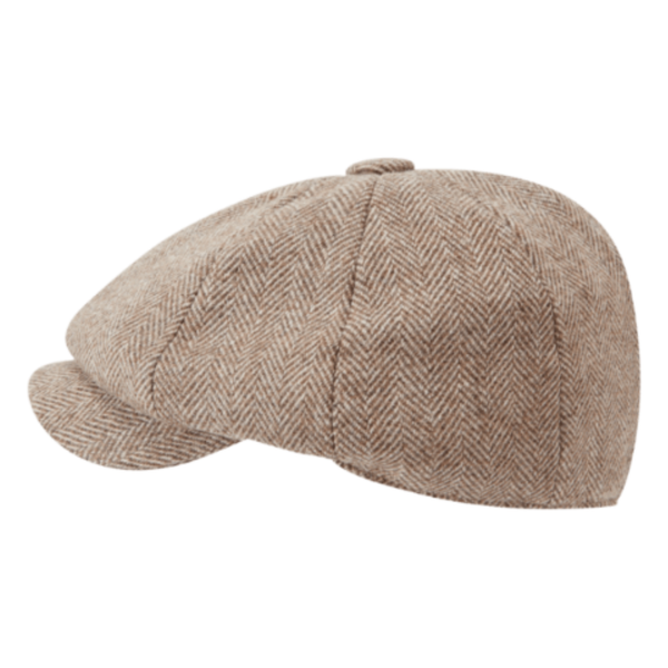 Schoffel Ladies Newsboy Cap - Cobblestone Herringbone Tweed