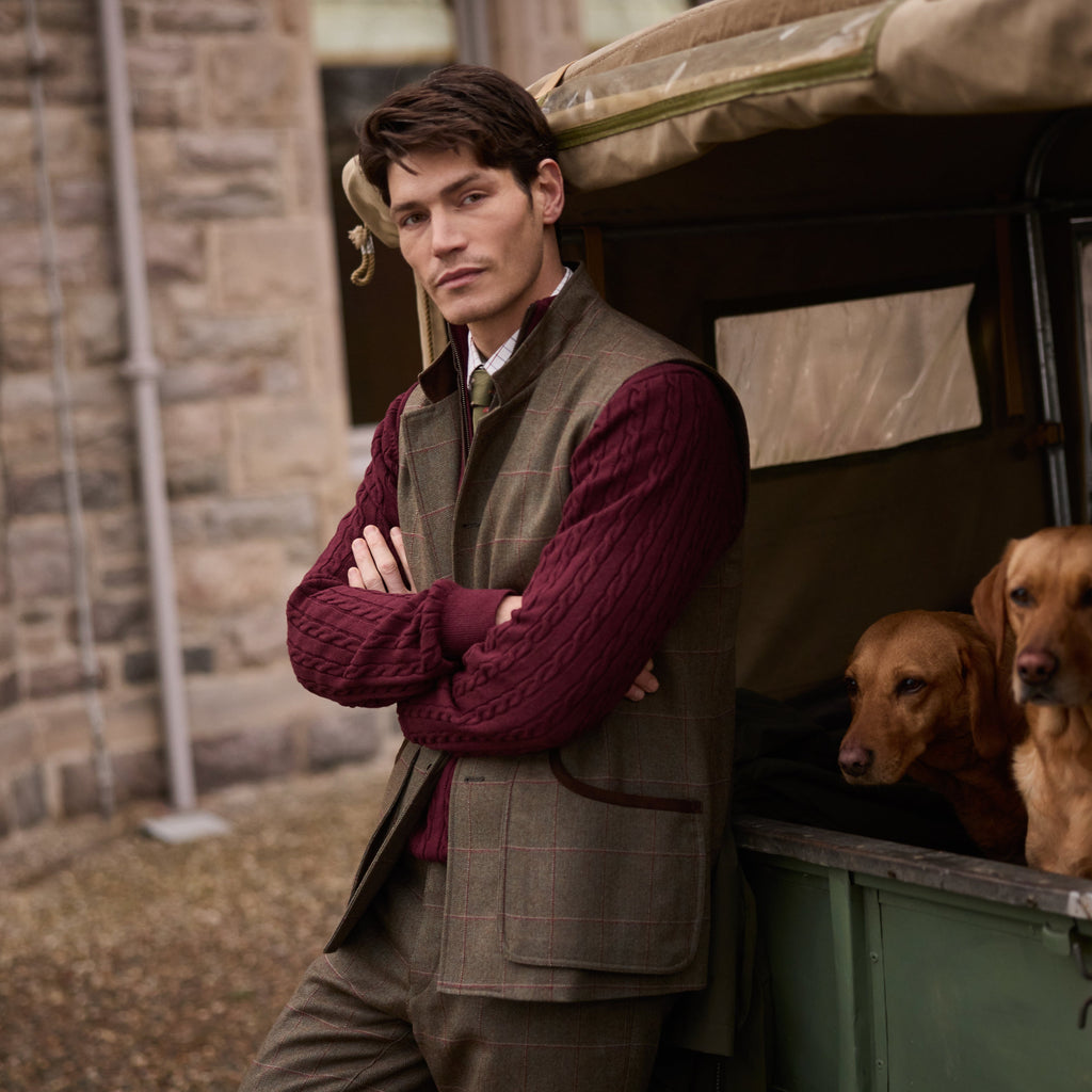 Schoffel Mens Holcot Tweed Waistcoat - Lochlane Tweed