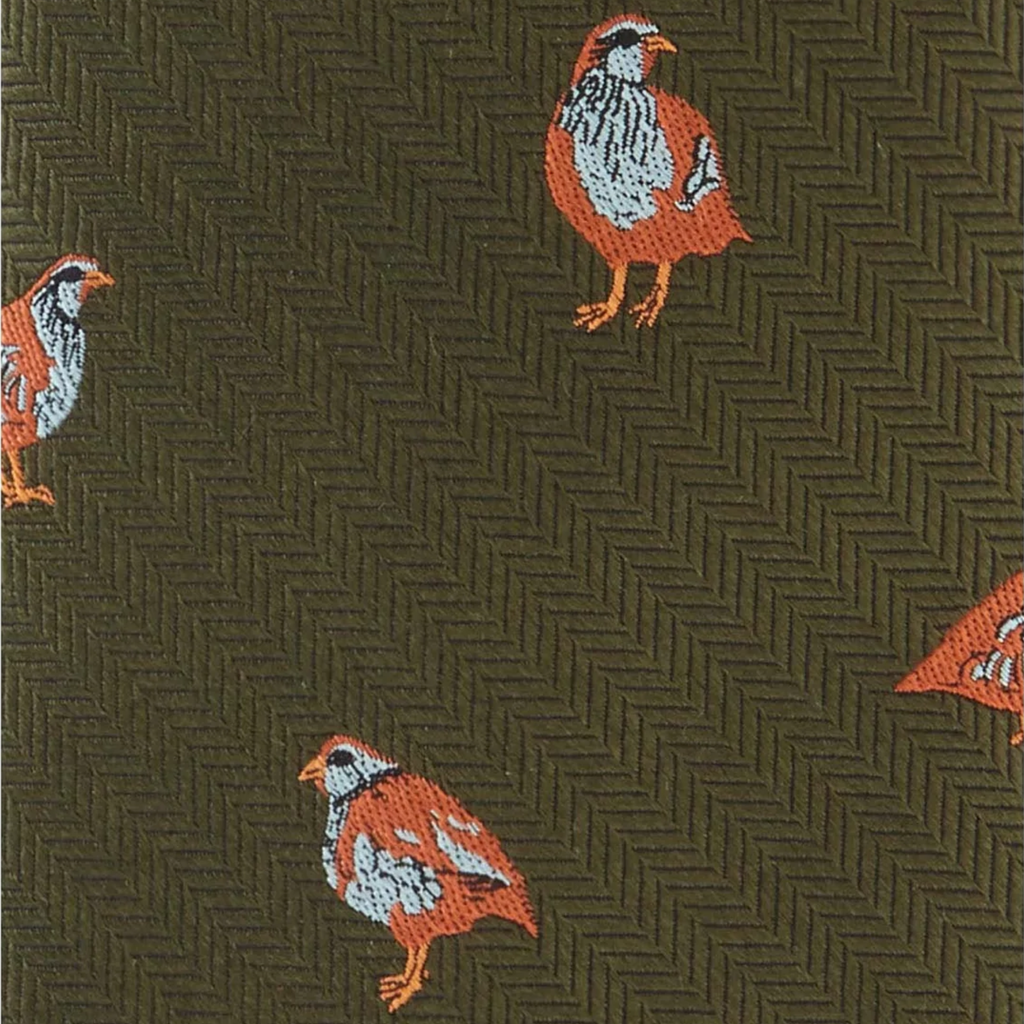 Schoffel Ashford Silk Tie - Forest French Partridge