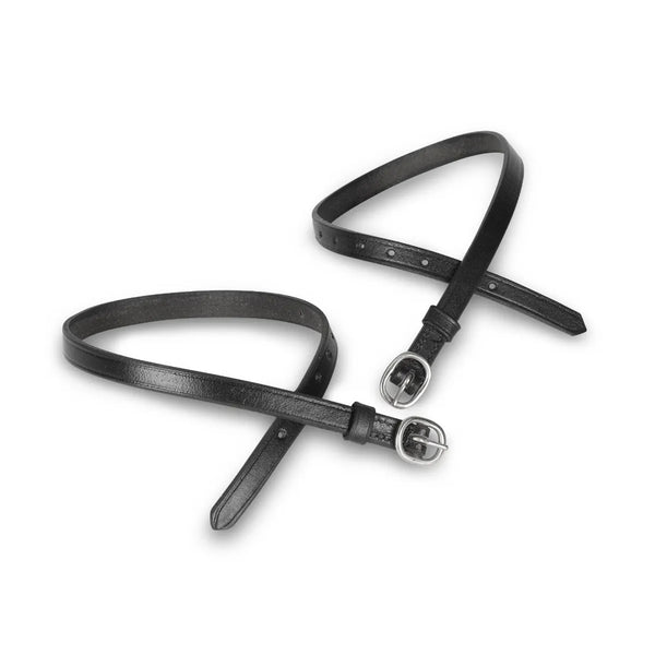 Shires Velociti GARA Leather Spur Straps -  Black