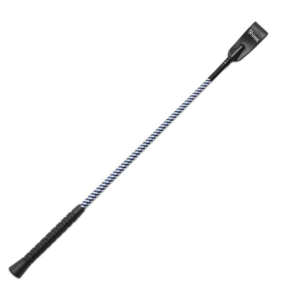 Shires Rubber Grip Whip - Navy/White