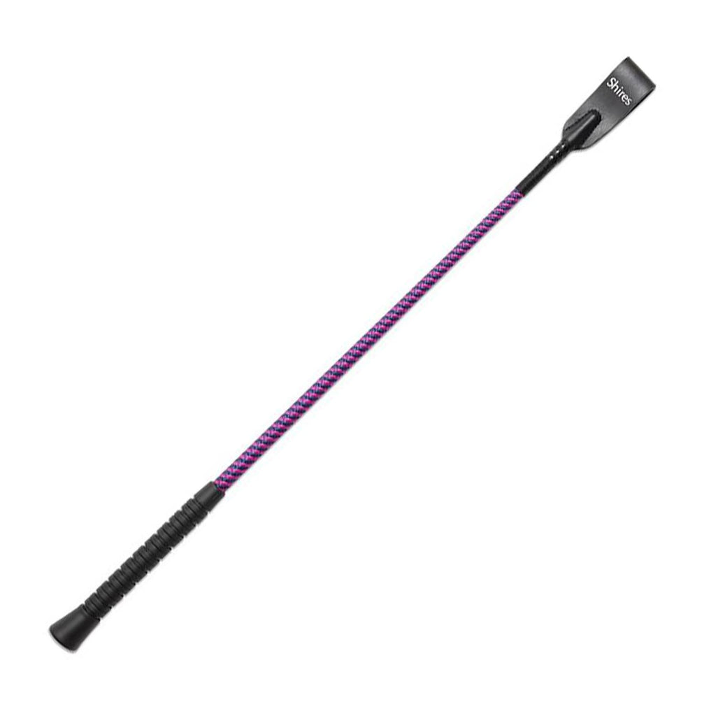 Shires Rubber Grip Whip - Navy/Raspberry