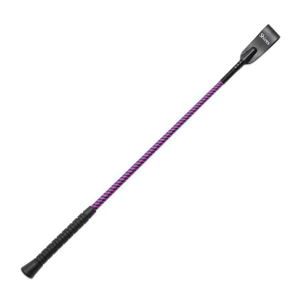 Shires Rubber Grip Whip - Navy/Raspberry