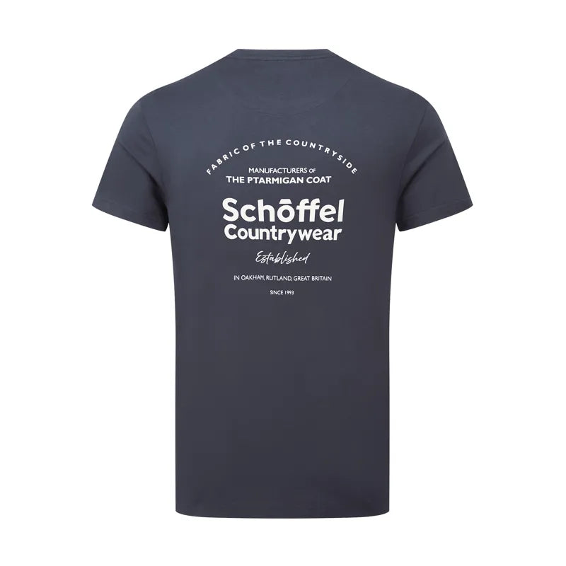 Schoffel Mens Talland T-Shirt - Navy Heritage Print