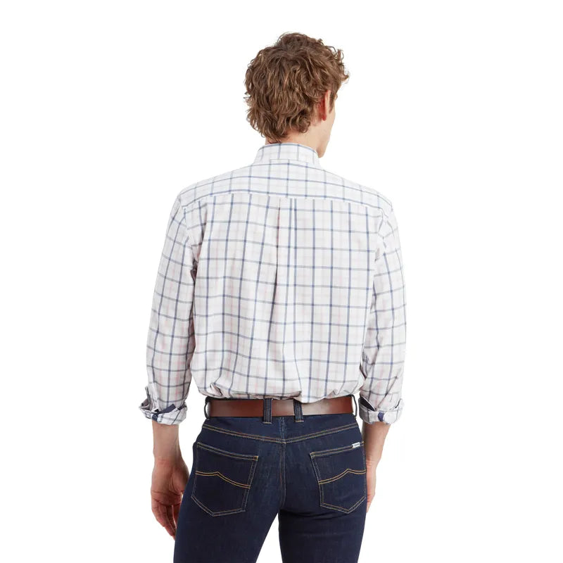 Schoffel Mens Brancaster Classic Shirt - Stone Blue Check