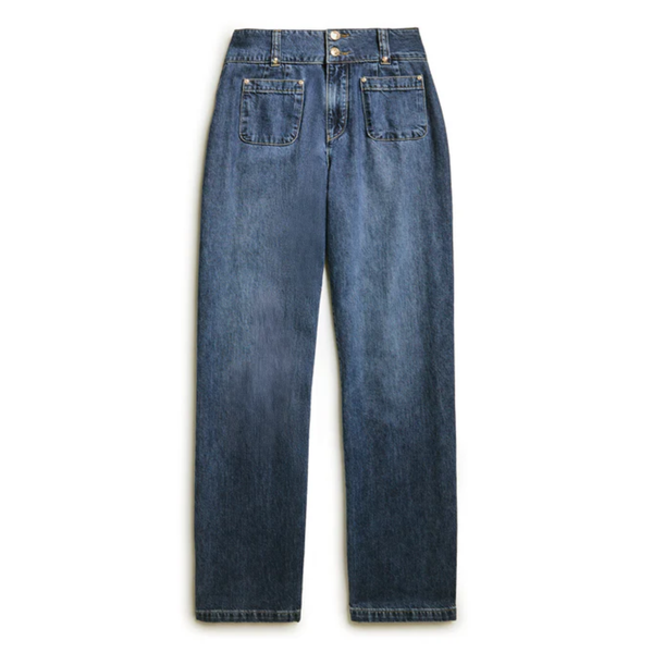 Holland Cooper Tiffany Wide Leg Jean - Denim