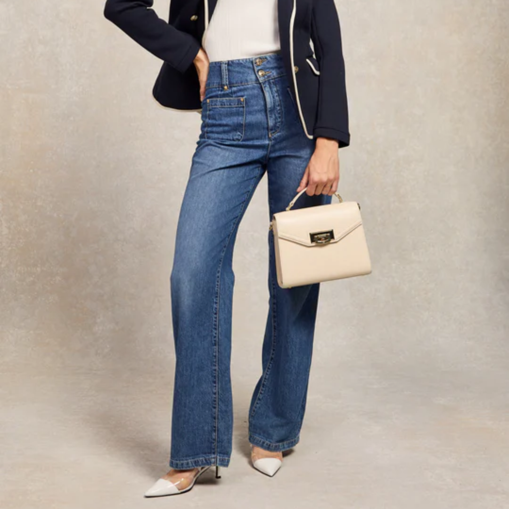 Holland Cooper Tiffany Wide Leg Jean - Denim