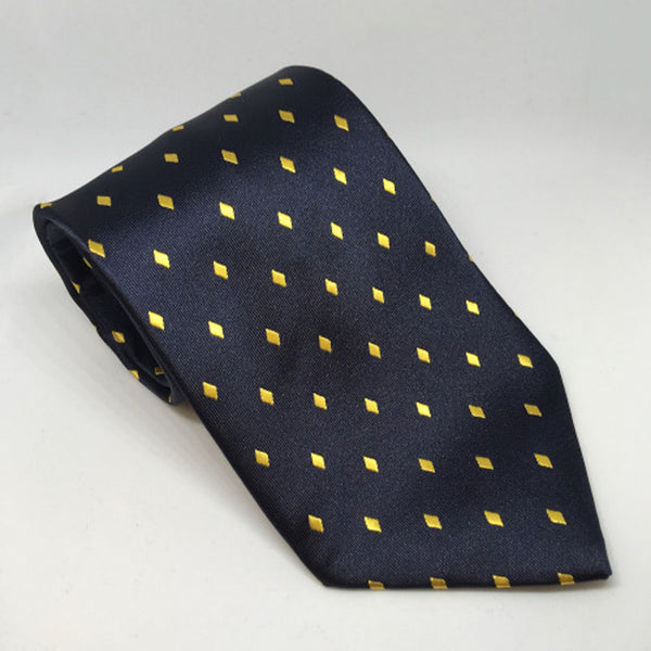 Equetech Adults Diamond Show Tie - Navy/Gold