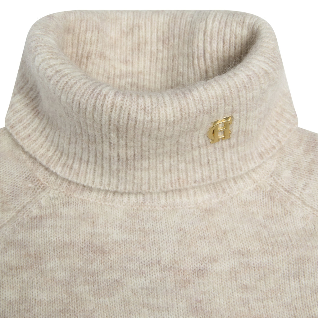 Holland Cooper Ladies Tori Roll Neck Knit - Barley