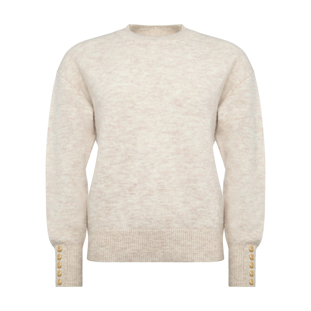 Holland Cooper Ladies Tori Crew Neck Knit - Barley