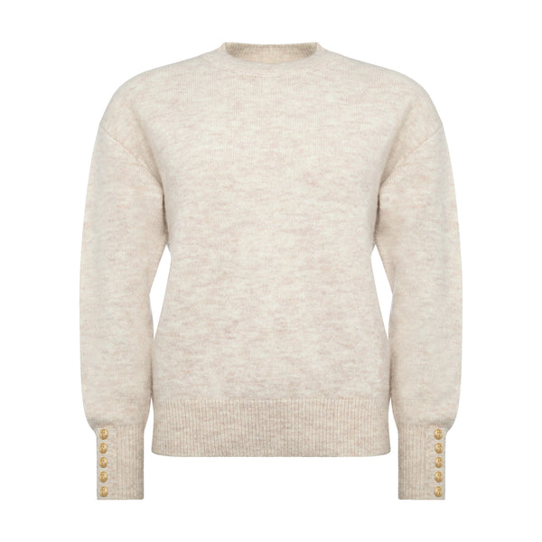 Holland Cooper Ladies Tori Crew Neck Knit - Barley