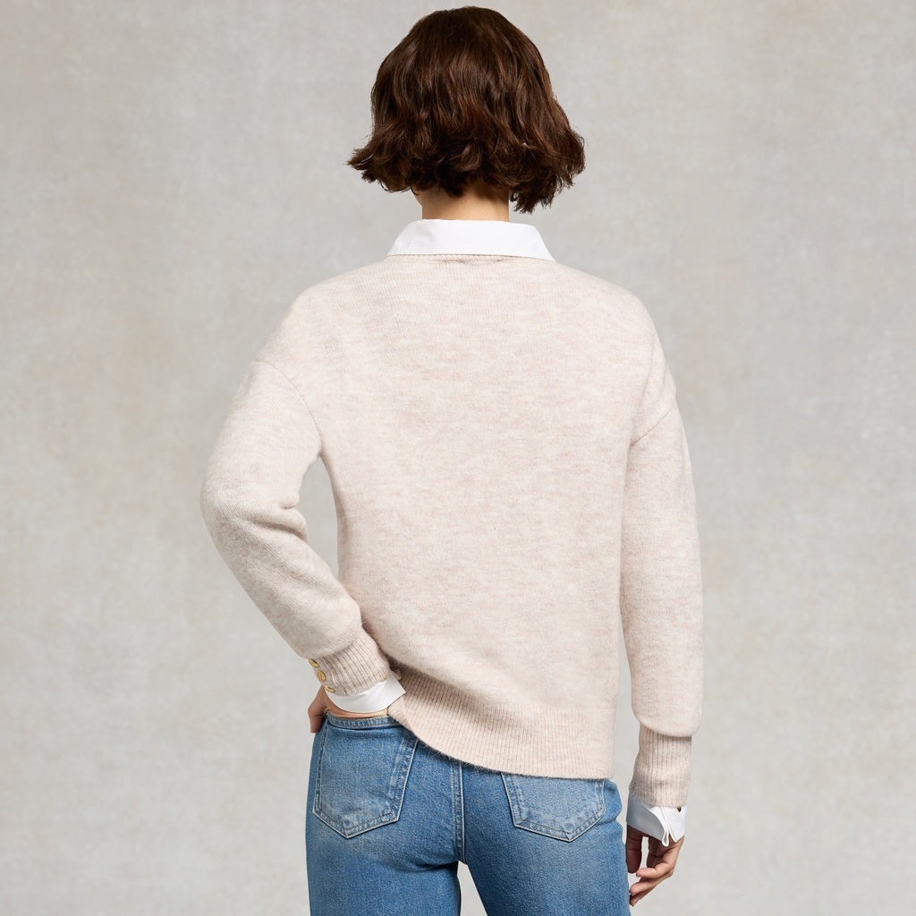 Holland Cooper Ladies Tori Crew Neck Knit - Barley