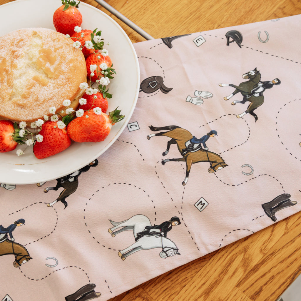 Emily Cole Dressage Pattern Tea Towel