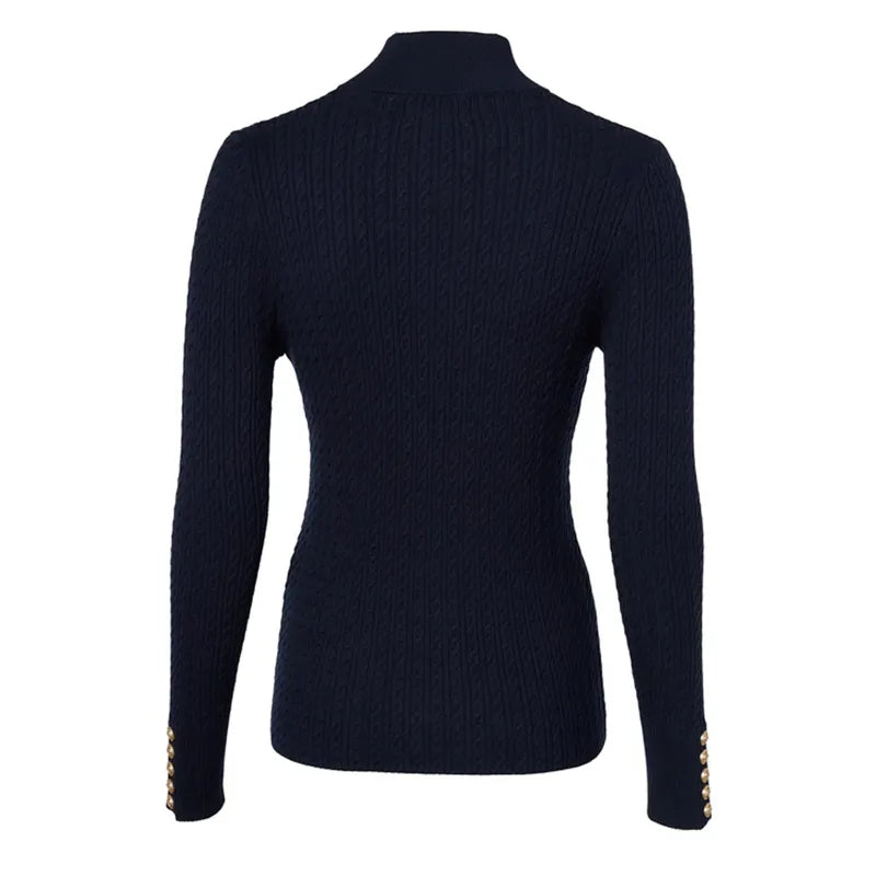 Holland Cooper Ava Quarter Zip Knit - Ink Navy